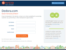 Tablet Screenshot of dedora.com
